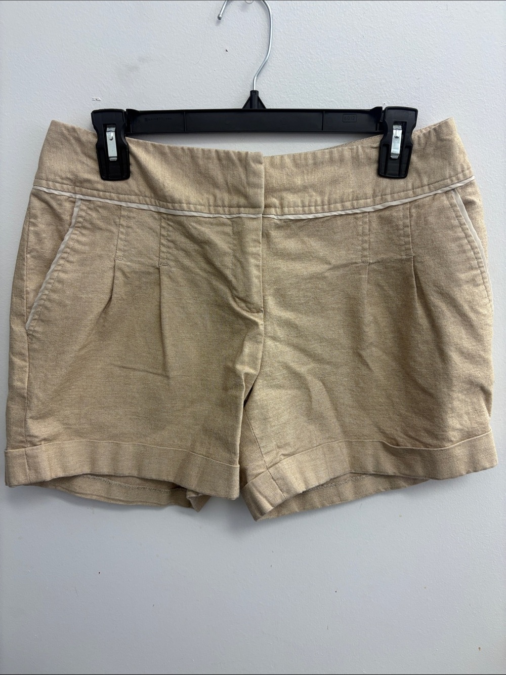 Fenn Wright Manson Tan Linen-Blend Tailored Shorts